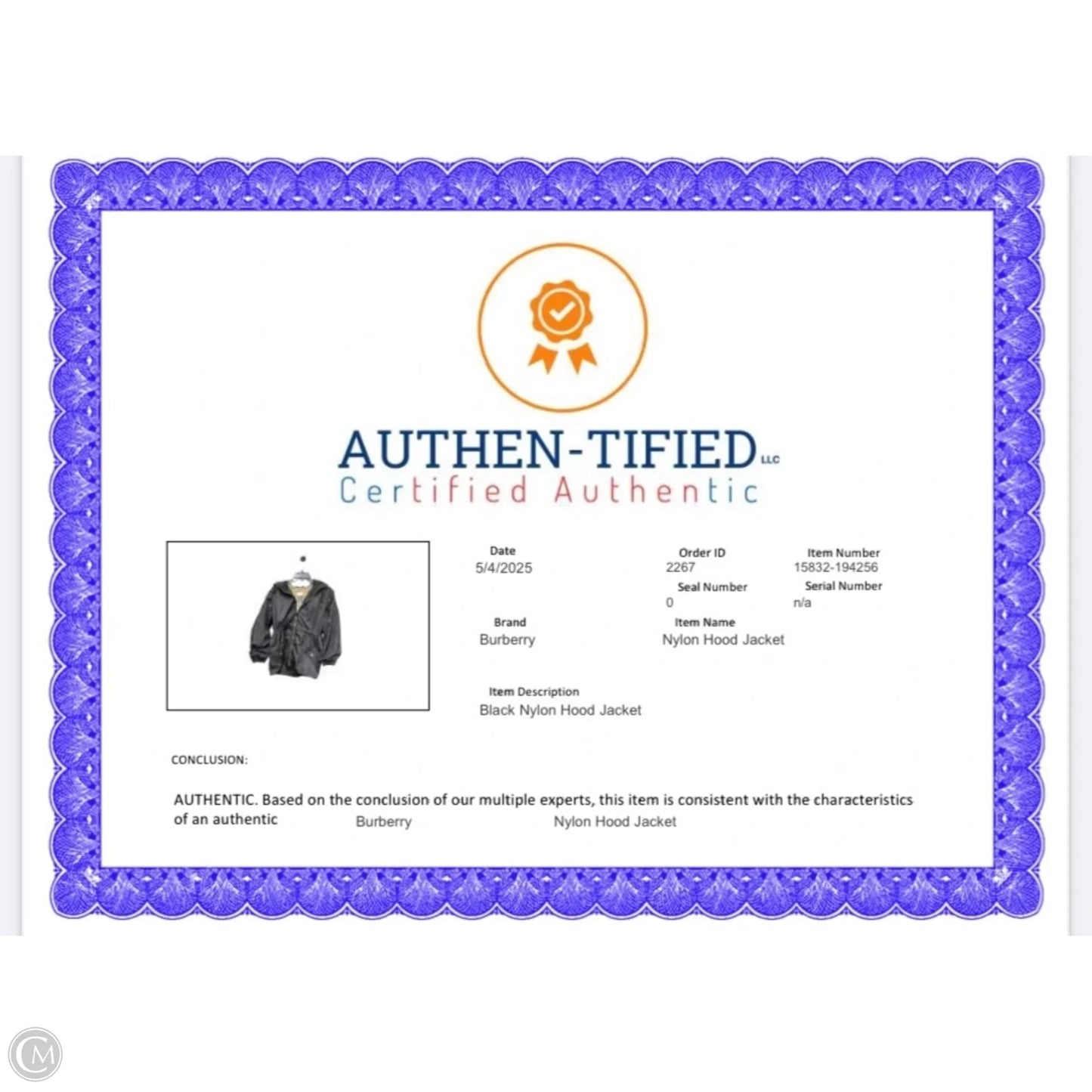 Jacket Luxury Designer By Burberry In Black, Size: 2