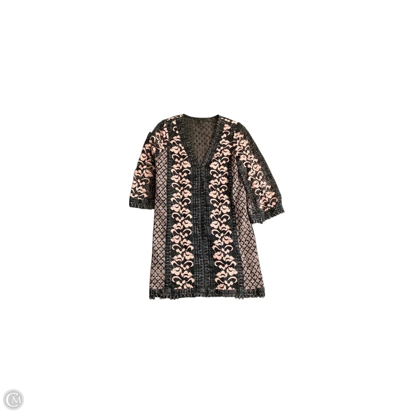 Dress Casual Midi By Bcbgmaxazria In Black & Pink, Size: S