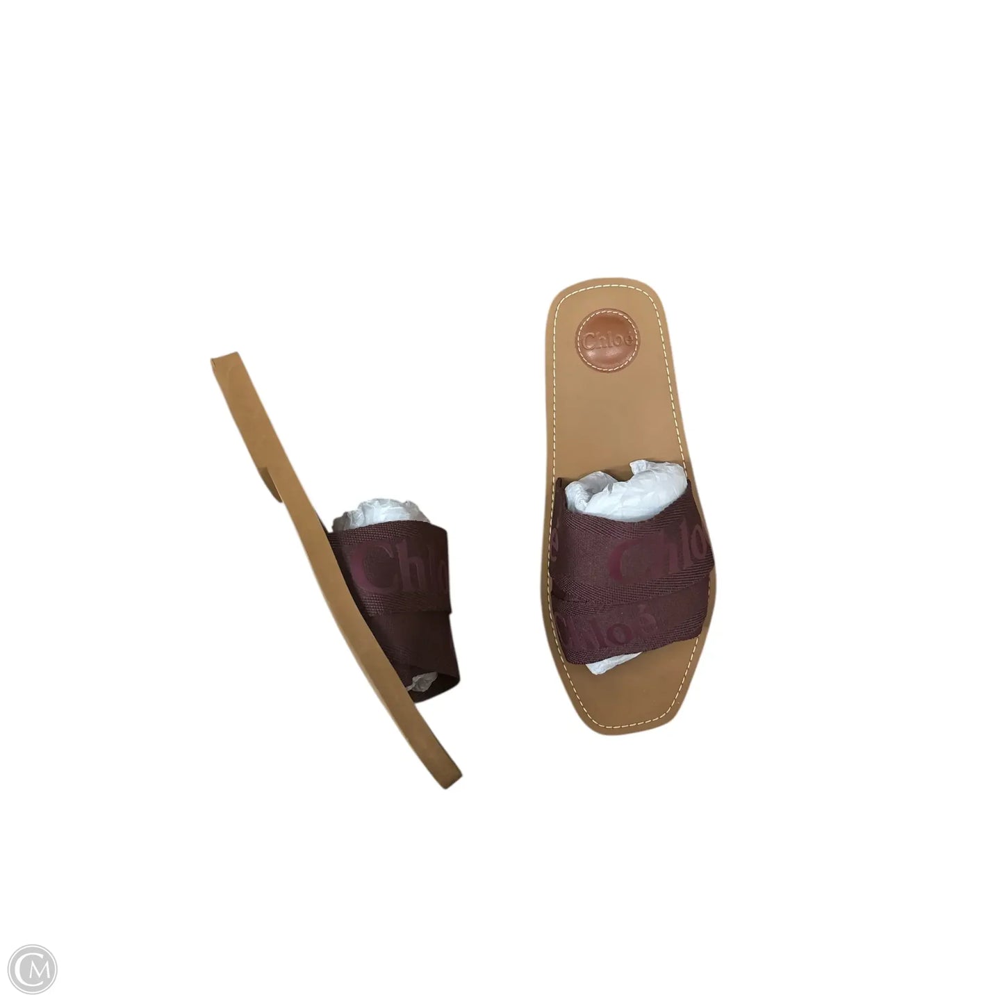 Sandals Luxury Designer By Chloe In Maroon, Size: 11