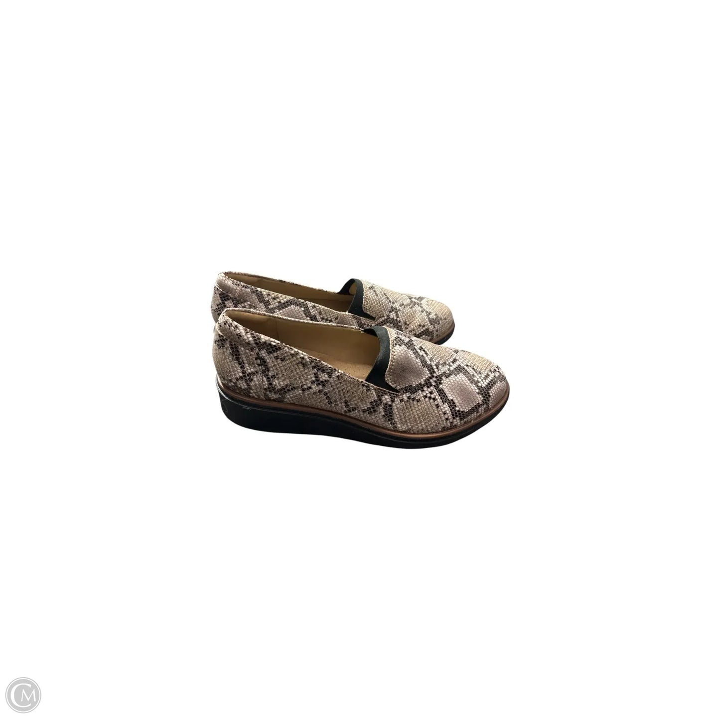 Shoes Flats By Clarks In Snakeskin Print, Size: 10