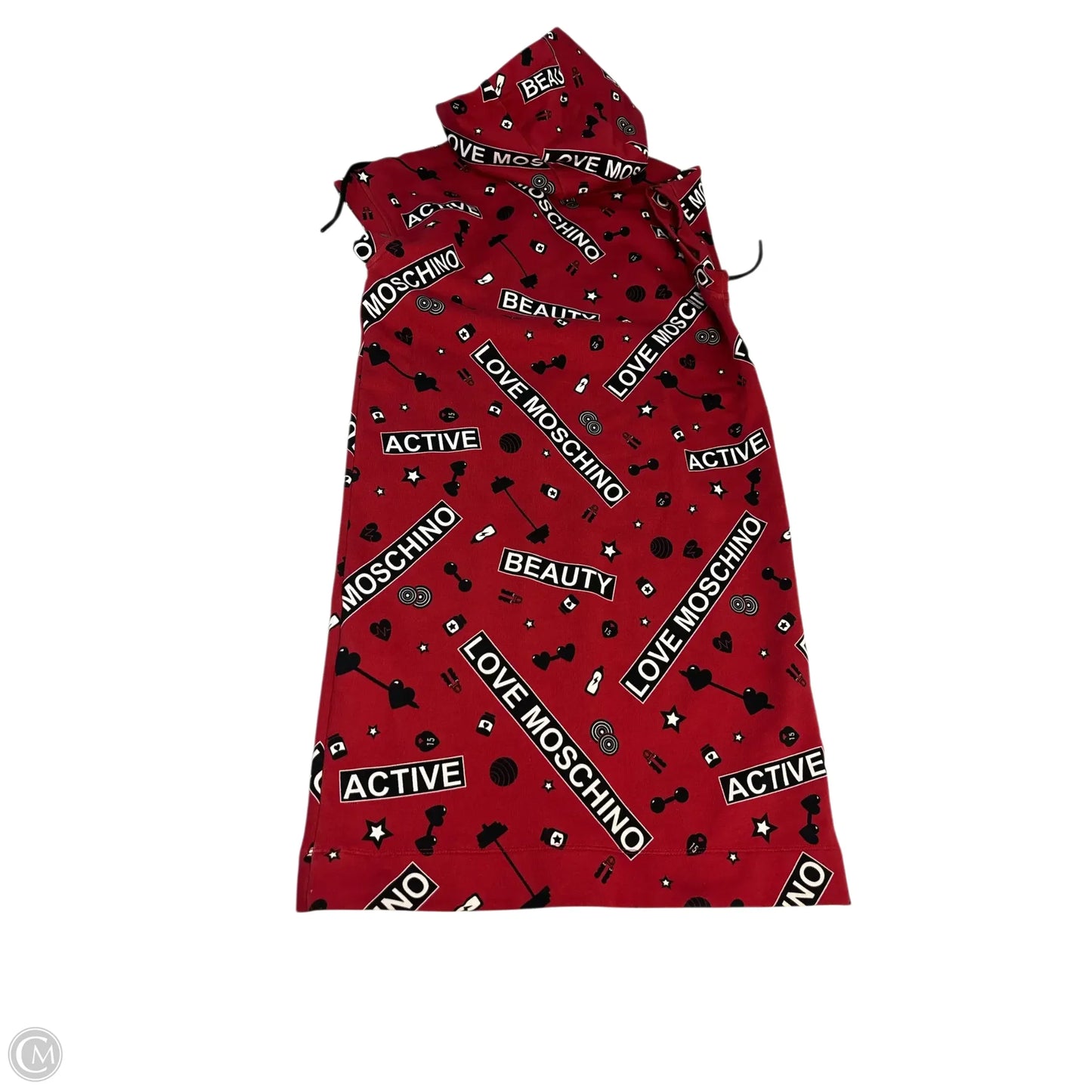 Dress Casual Midi By Love Moschino In Black & Red, Size: 2