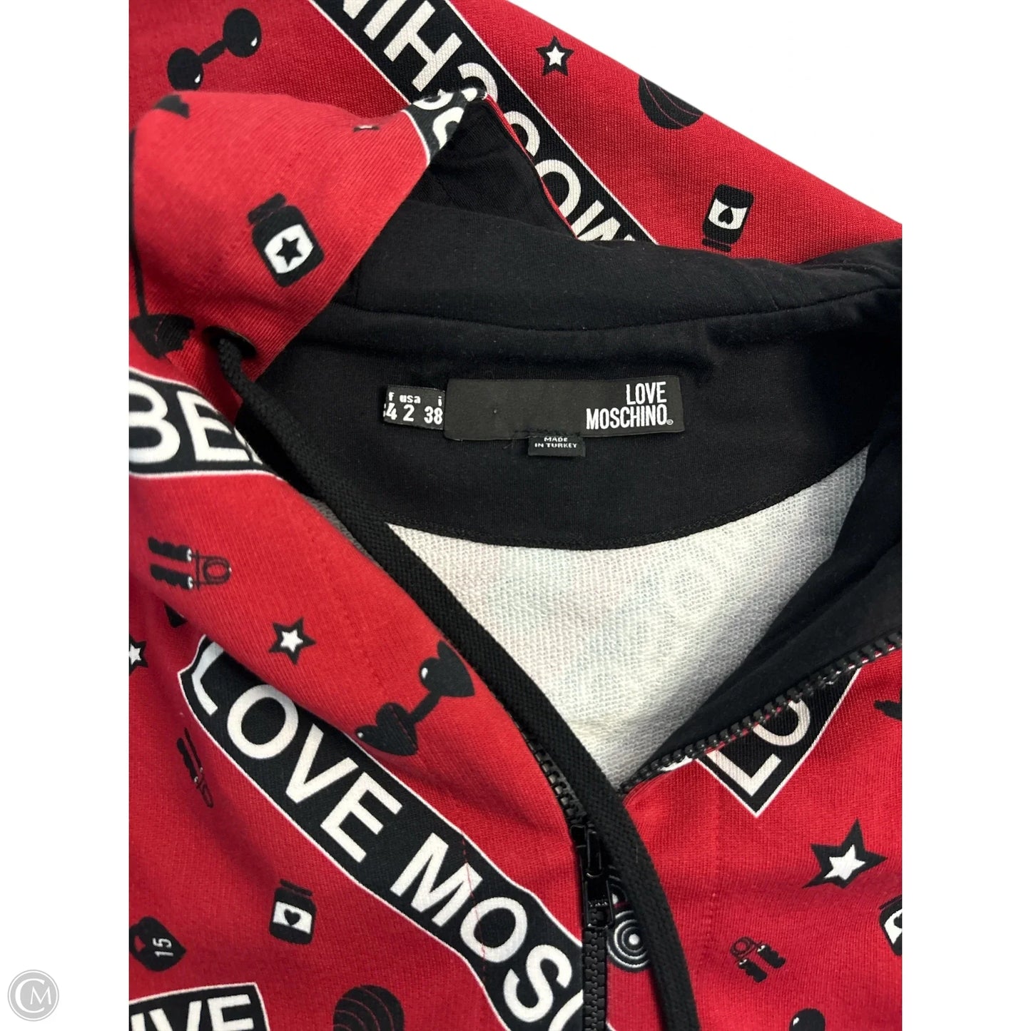 Dress Casual Midi By Love Moschino In Black & Red, Size: 2