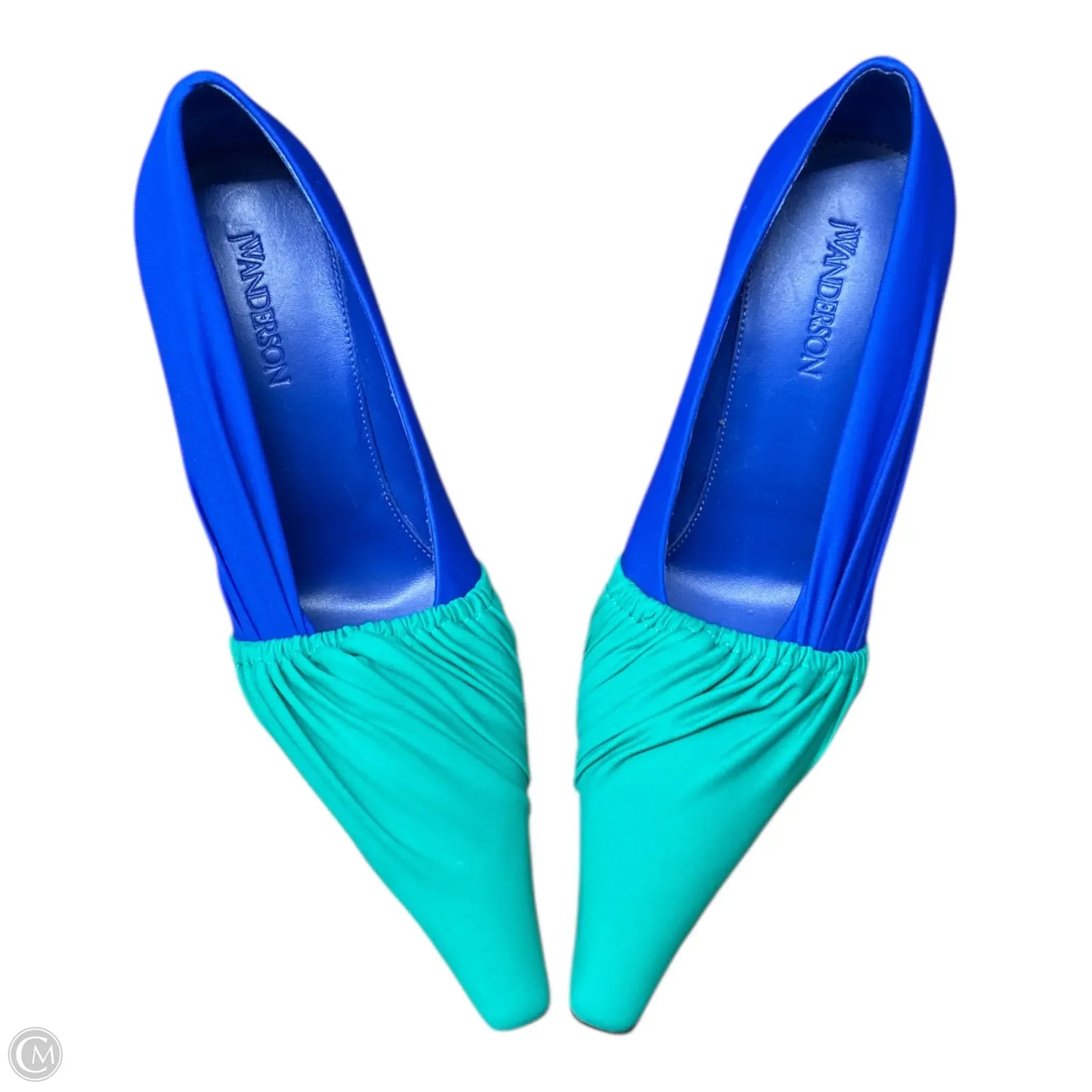 WRAP WEDGE PUMP Shoes Heels Wedge By JW ANDERSON In Blue & Green