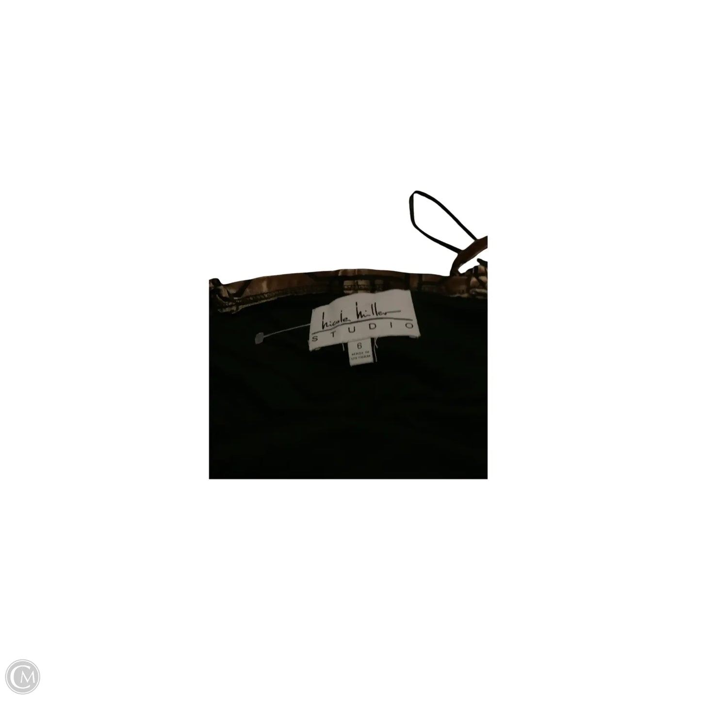 Dress Party Midi By Nicole Miller In Gold, Size: 6