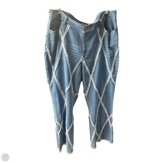 Jeans Wide Leg By Ashley Stewart In Blue Denim, Size: 22