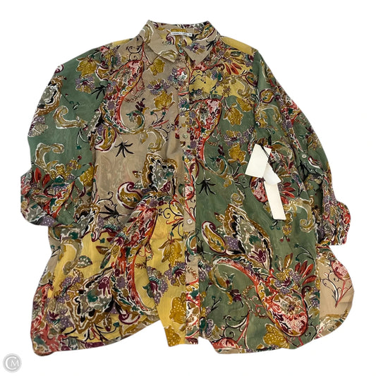 Top Long Sleeve By Figuero & Flower In Multi-colored, Size: 3x
