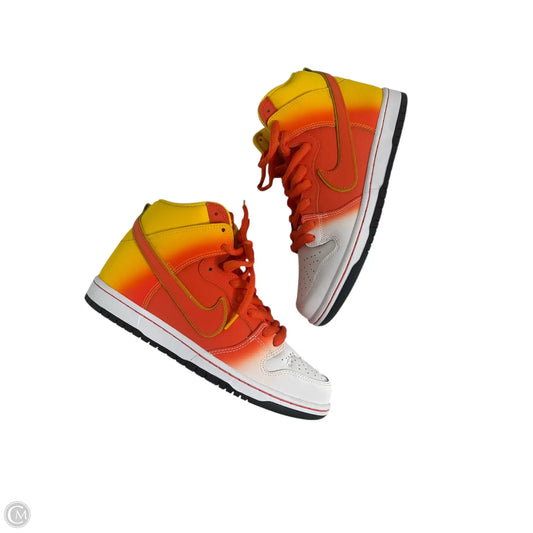 Shoes Sneakers By Nike In Orange & White, Size: 10