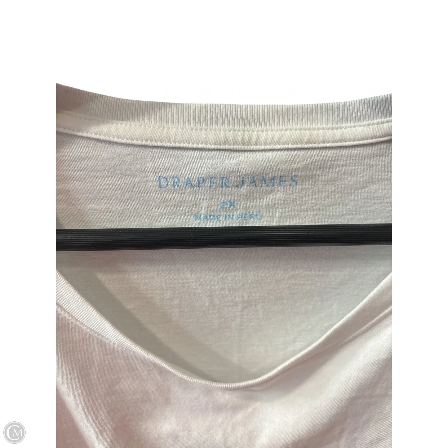 Top Short Sleeve Basic By Draper James In White, Size: 2x