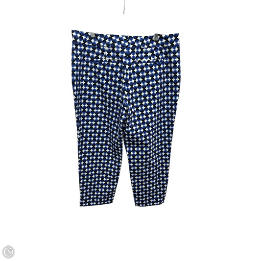 Pants Designer By Kate Spade In Black & Blue, Size: 16