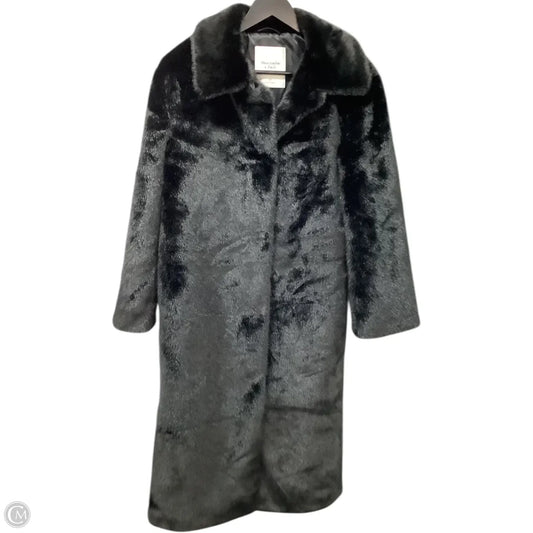 Coat Faux Fur & Sherpa By Abercrombie And Fitch In Black, Size: Xs