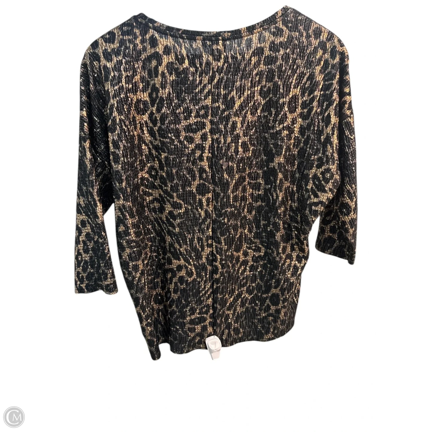 Top Long Sleeve Basic By Zara In Animal Print, Size: S
