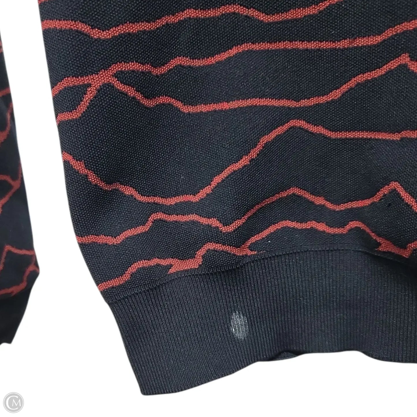 Athletic Top Long Sleeve Collar By Sweaty Betty In Black & Red, Size: M