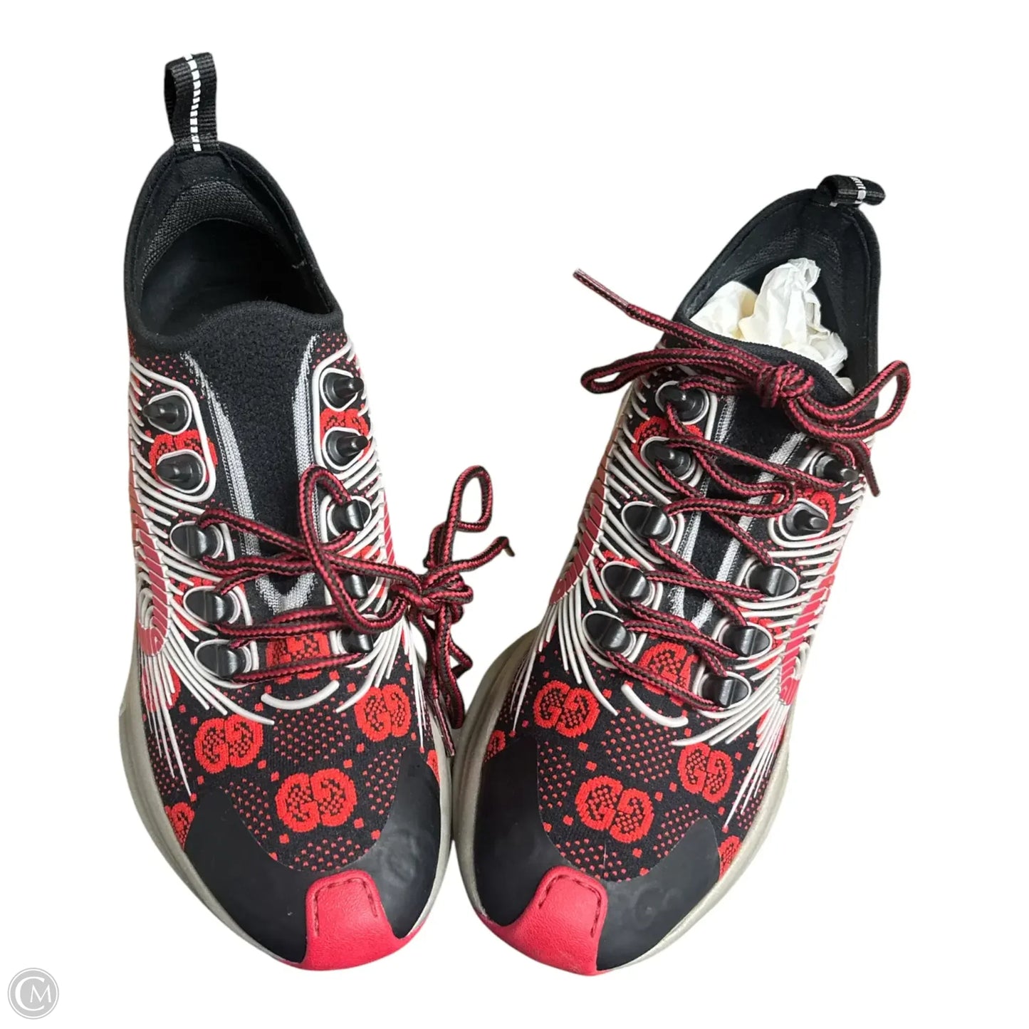 Shoes Luxury Designer By Gucci In Black & Red