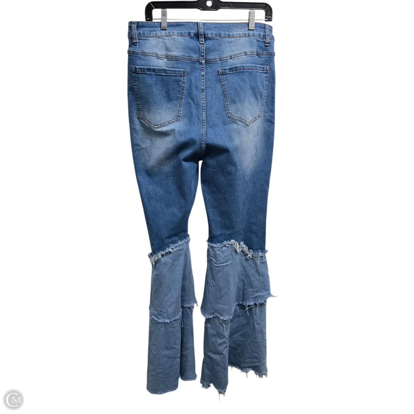 Jeans Flared By American Bazi In Blue Denim, Size: 1x