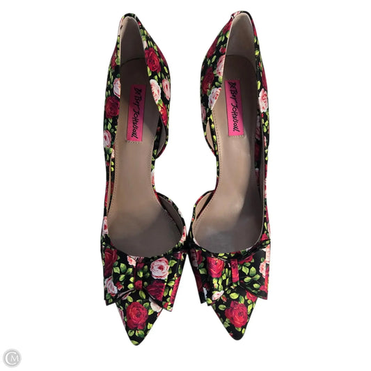 Shoes Heels Stiletto By Betsey Johnson In Floral Print, Size: 10