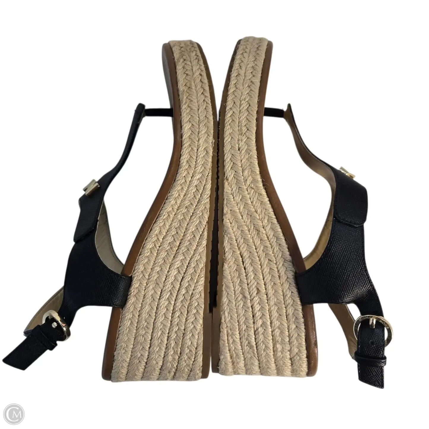 Sandals Heels Wedge By Michael By Michael Kors In Black, Size: 6.5