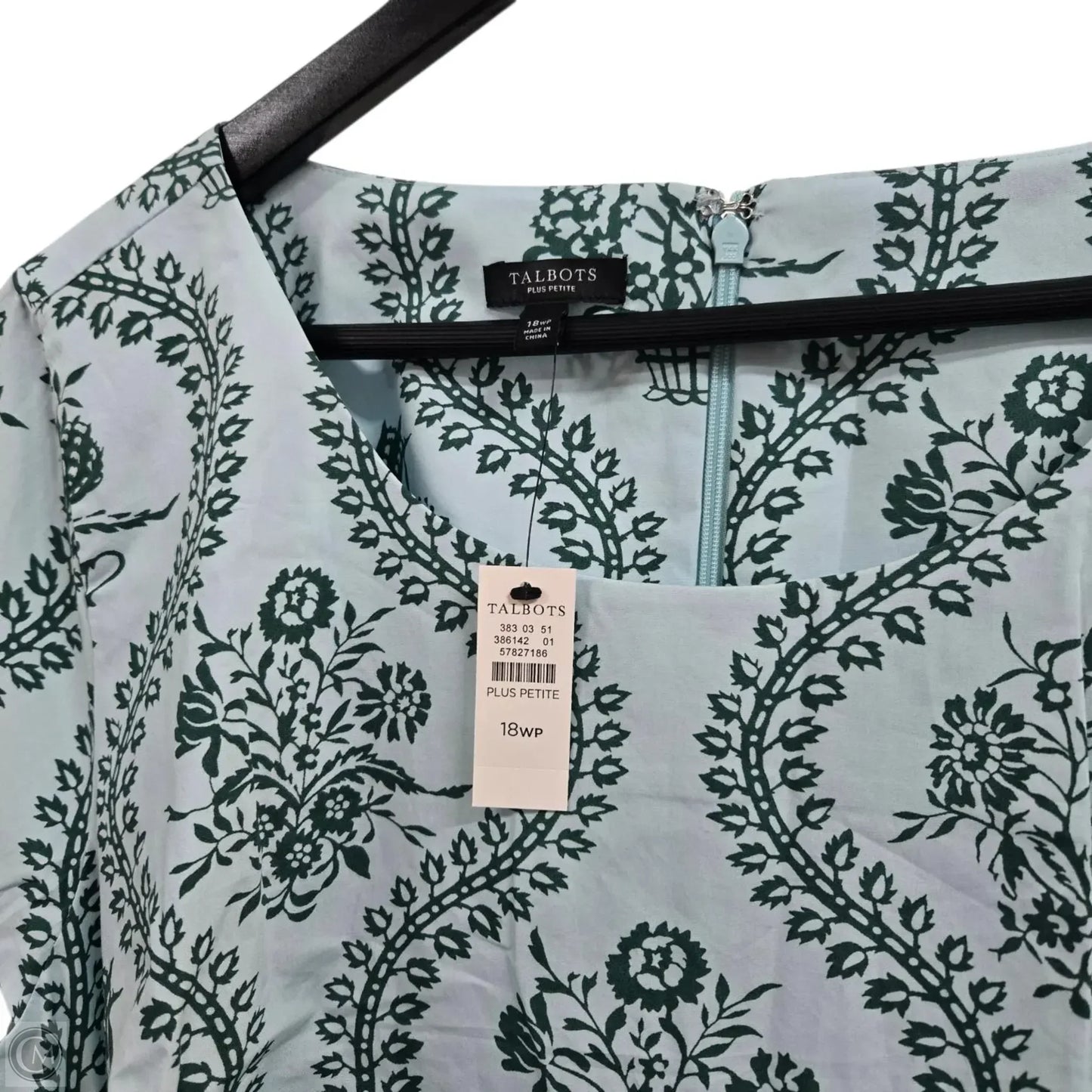 Dress Casual Midi By Talbots In Blue & Green, Size: 18