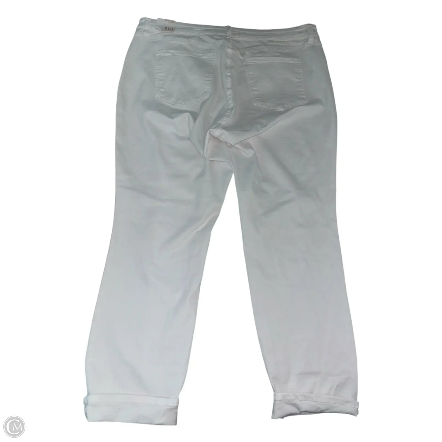 Jeans Boyfriend By Kut In White, Size: 18