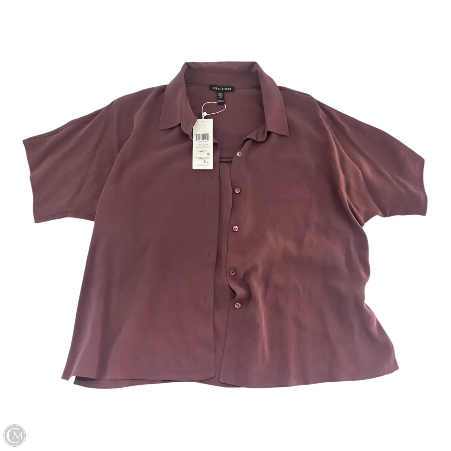 Top Short Sleeve Basic By Eileen Fisher In Mauve, Size: Xxs
