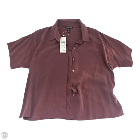 Top Short Sleeve Basic By Eileen Fisher In Mauve, Size: Xxs