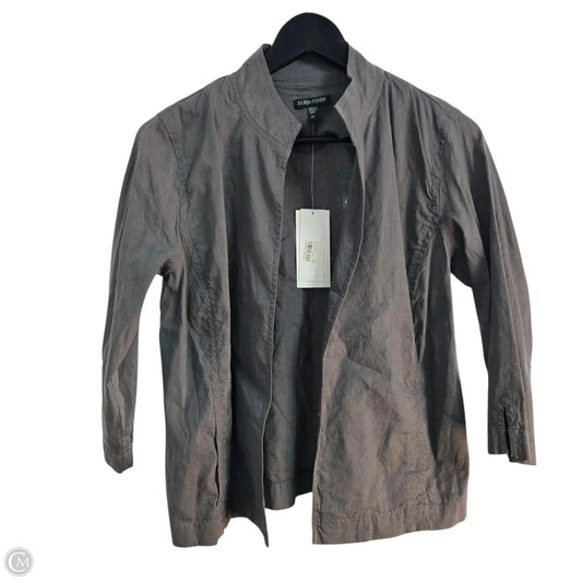 Jacket Other By Eileen Fisher In Grey, Size: Xs