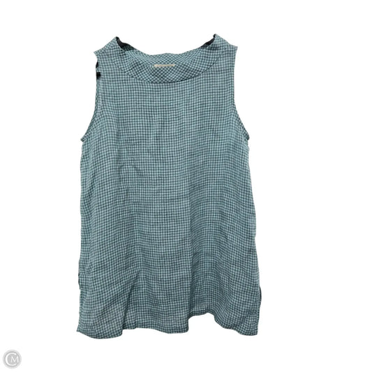 Top Sleeveless Basic By Eileen Fisher In Checkered Pattern, Size: Sp