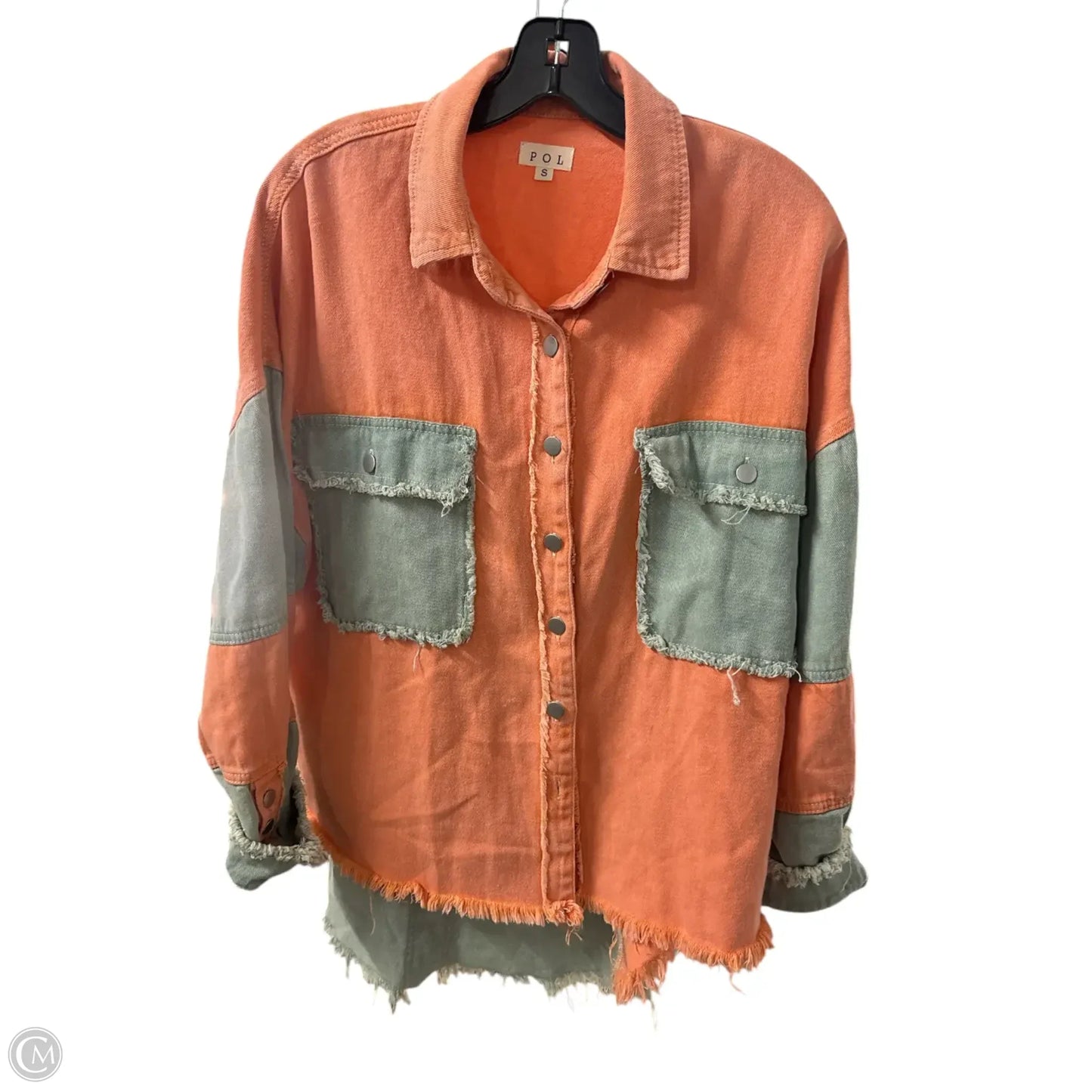 Jacket Denim By Pol In Orange, Size: S