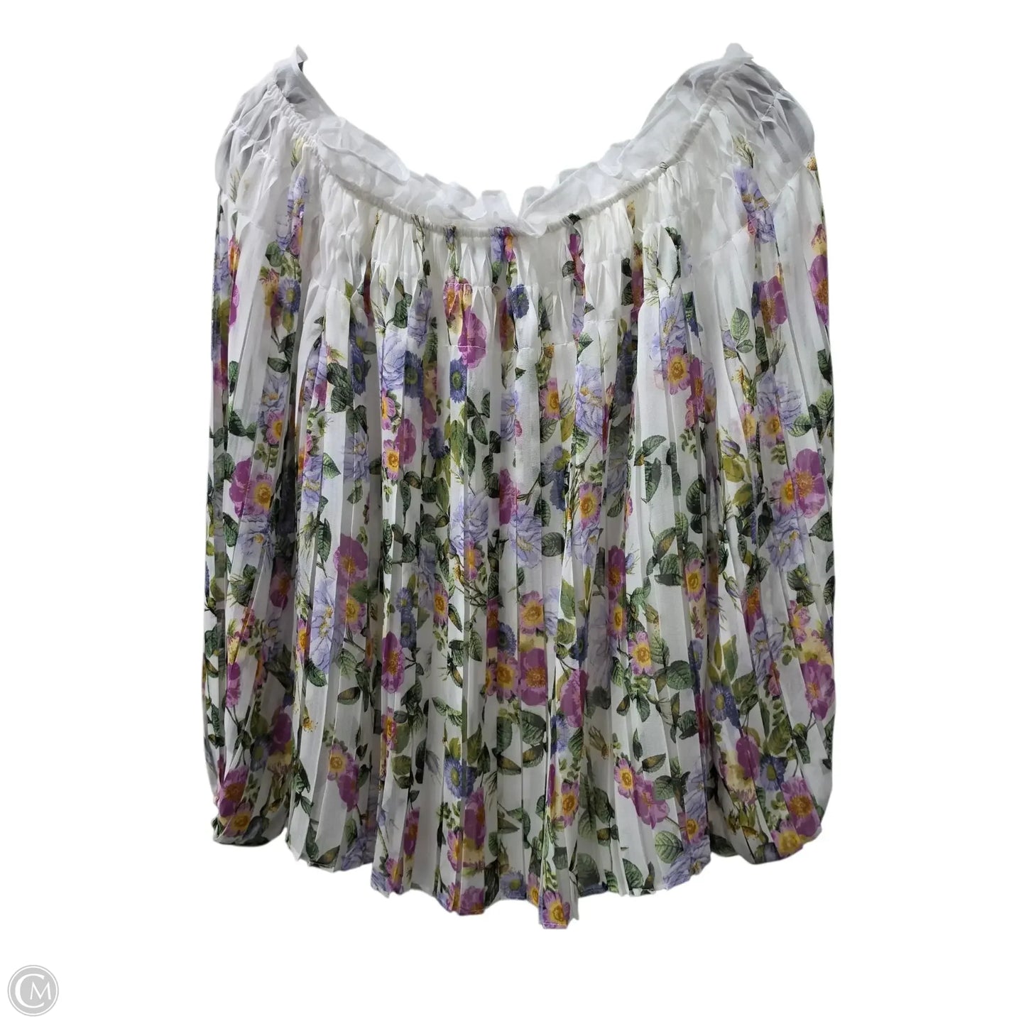 Top Long Sleeve By White House Black Market In Floral Print, Size: M