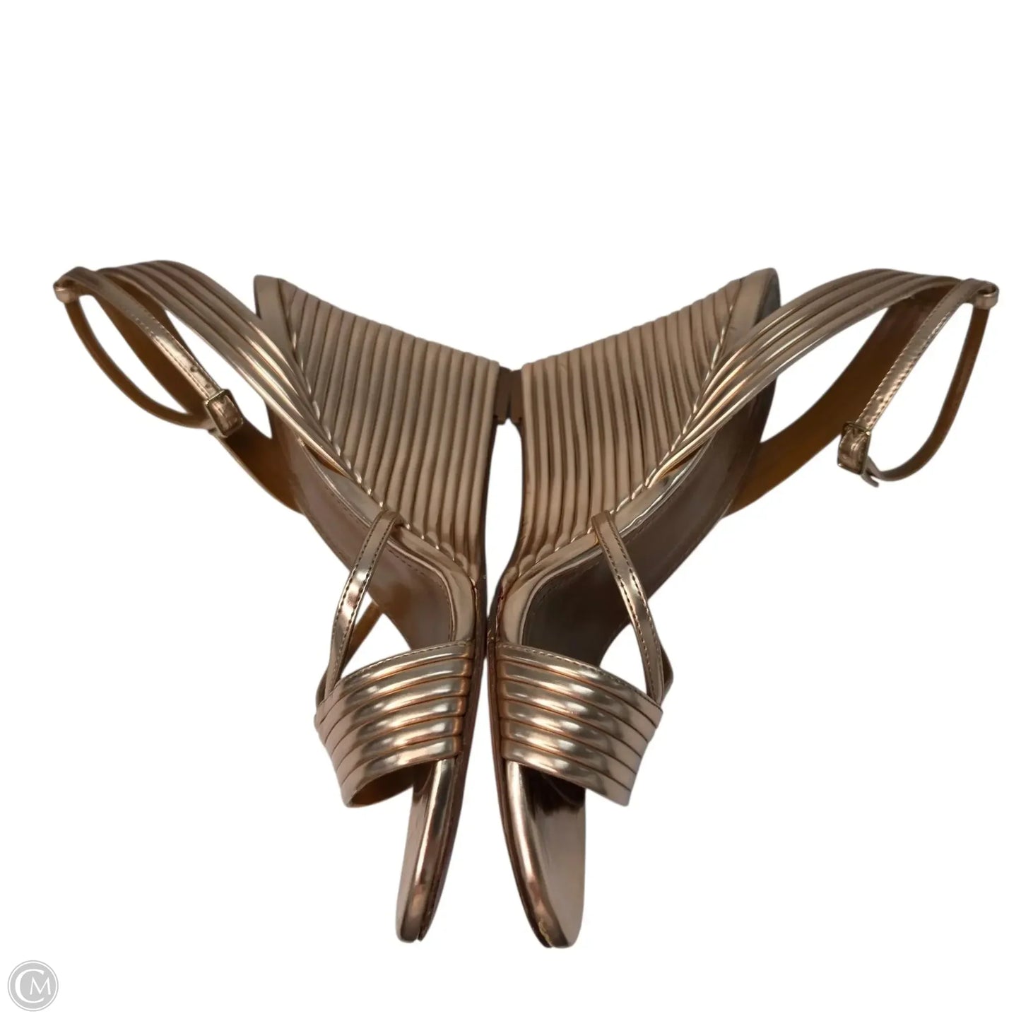 Sandals Designer By Aquazzura In Rose Gold