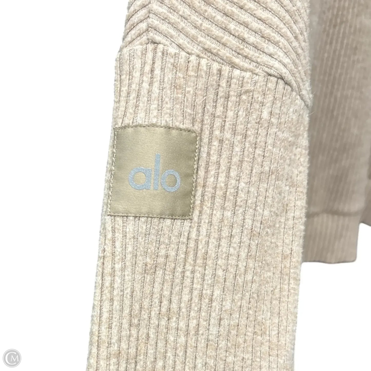 Top Long Sleeve By Alo In Tan, Size: L