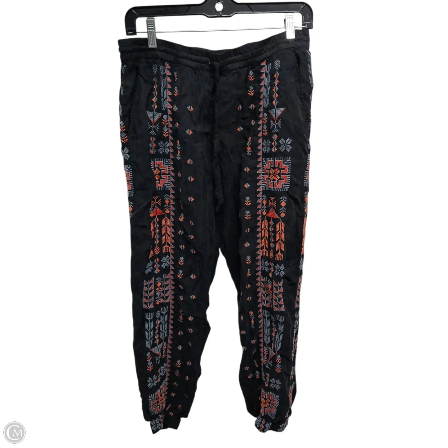 Pants Joggers By Johnny Was In Black & Orange, Size: S