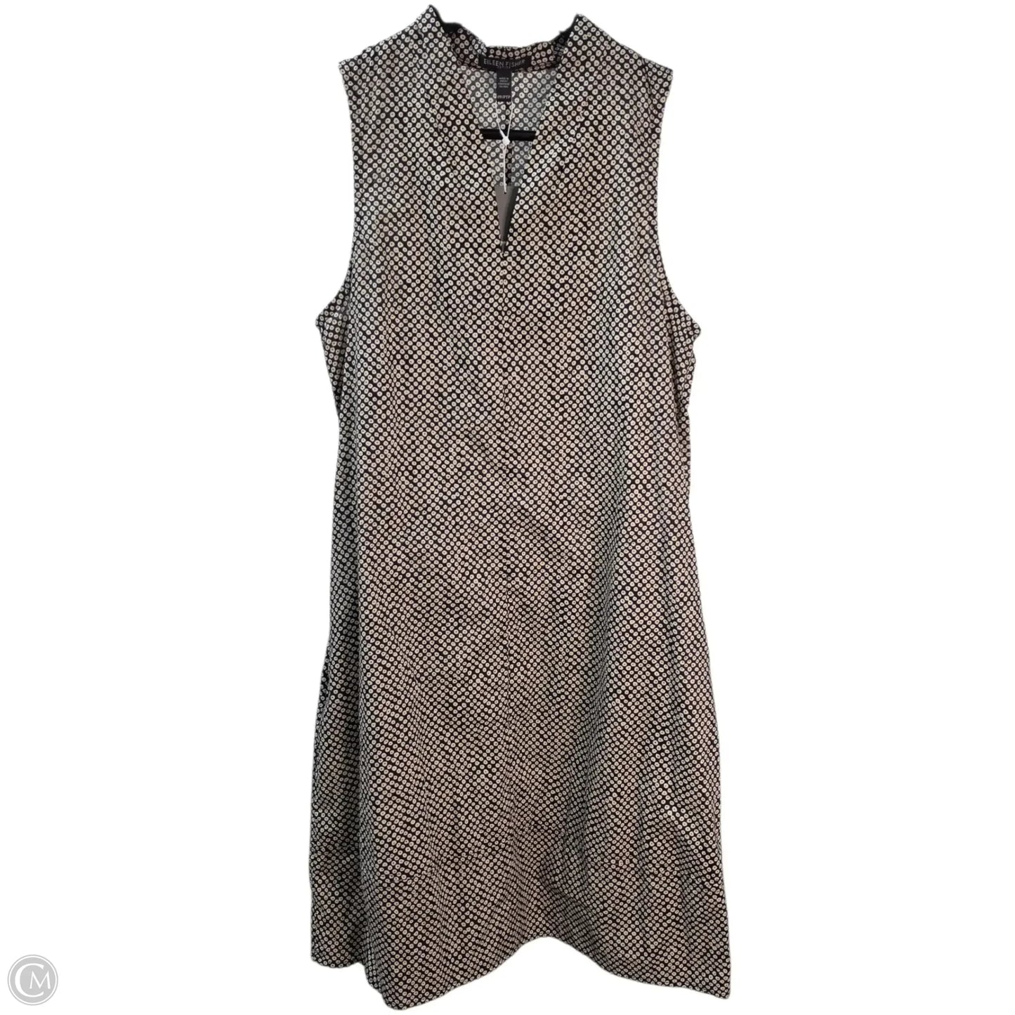 Dress Casual Midi By Eileen Fisher In Geometric Pattern, Size: Sp