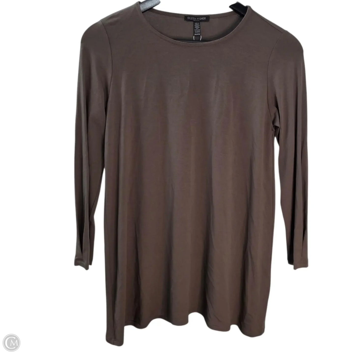 Top Long Sleeve Basic By Eileen Fisher In Taupe, Size: Sp