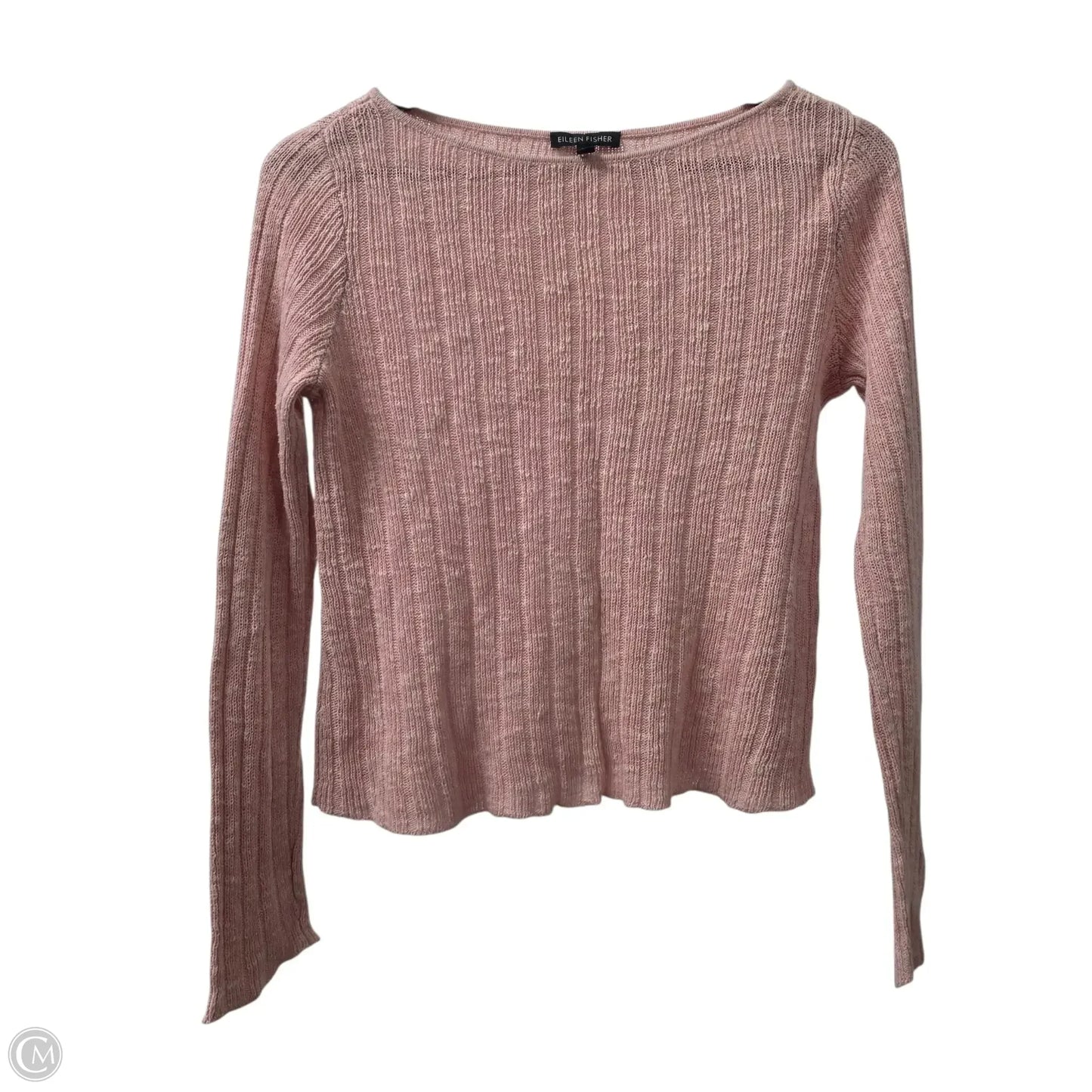 Top Long Sleeve Basic By Eileen Fisher In Pink, Size: Xs