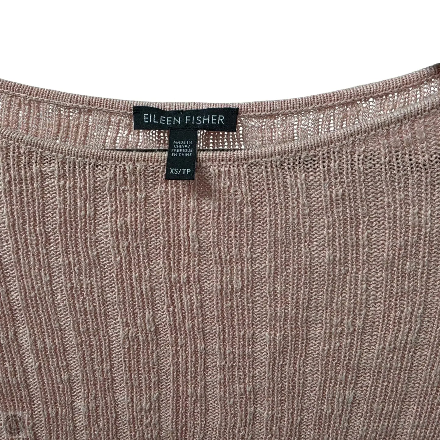 Top Long Sleeve Basic By Eileen Fisher In Pink, Size: Xs