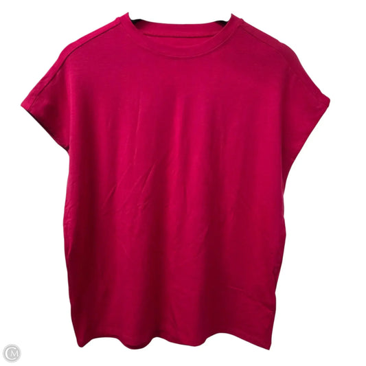 Top Short Sleeve Basic By Anthropologie In Pink, Size: M