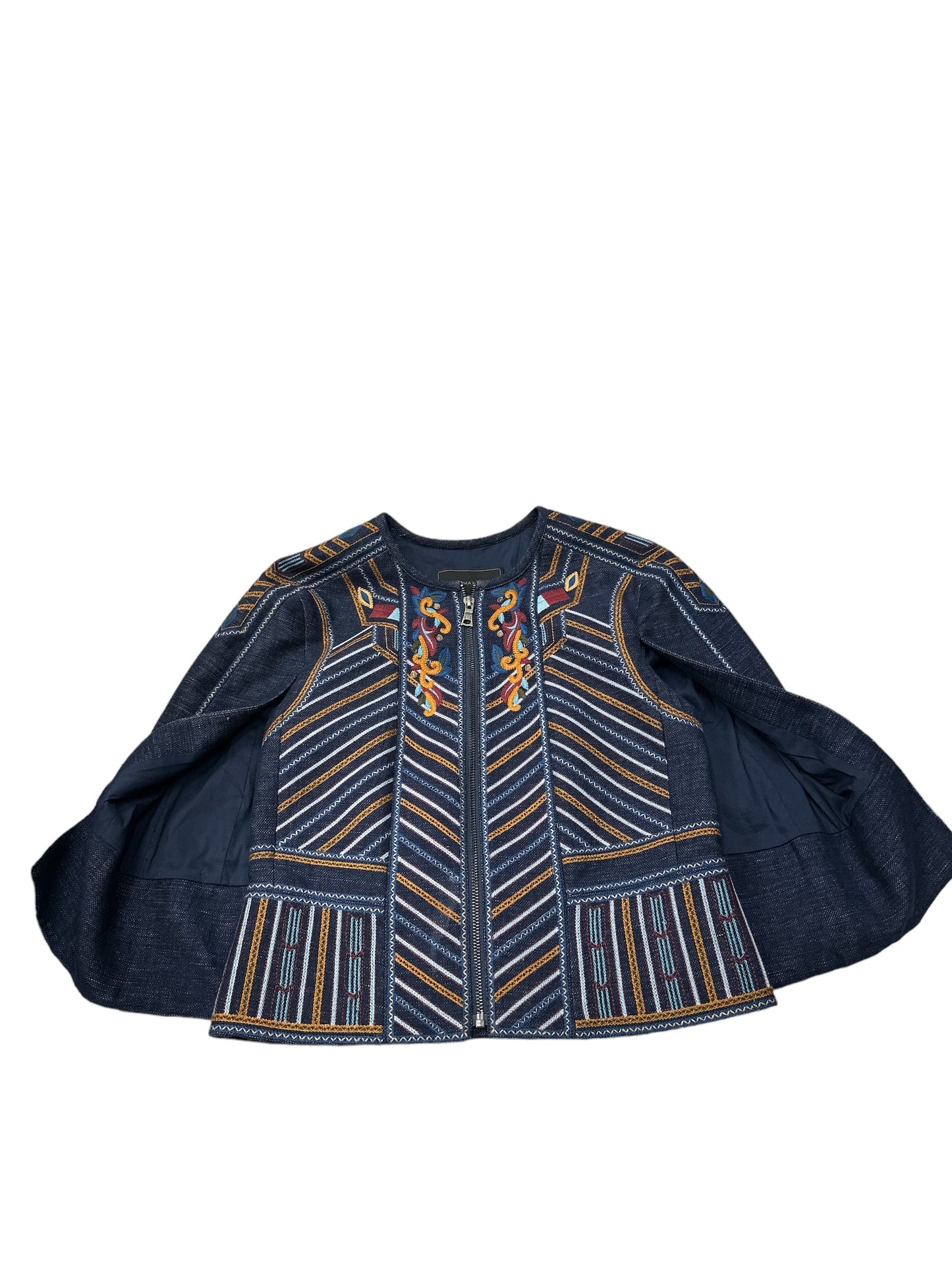 Jacket Other By Bcbgmaxazria In Blue & Orange, Size: S