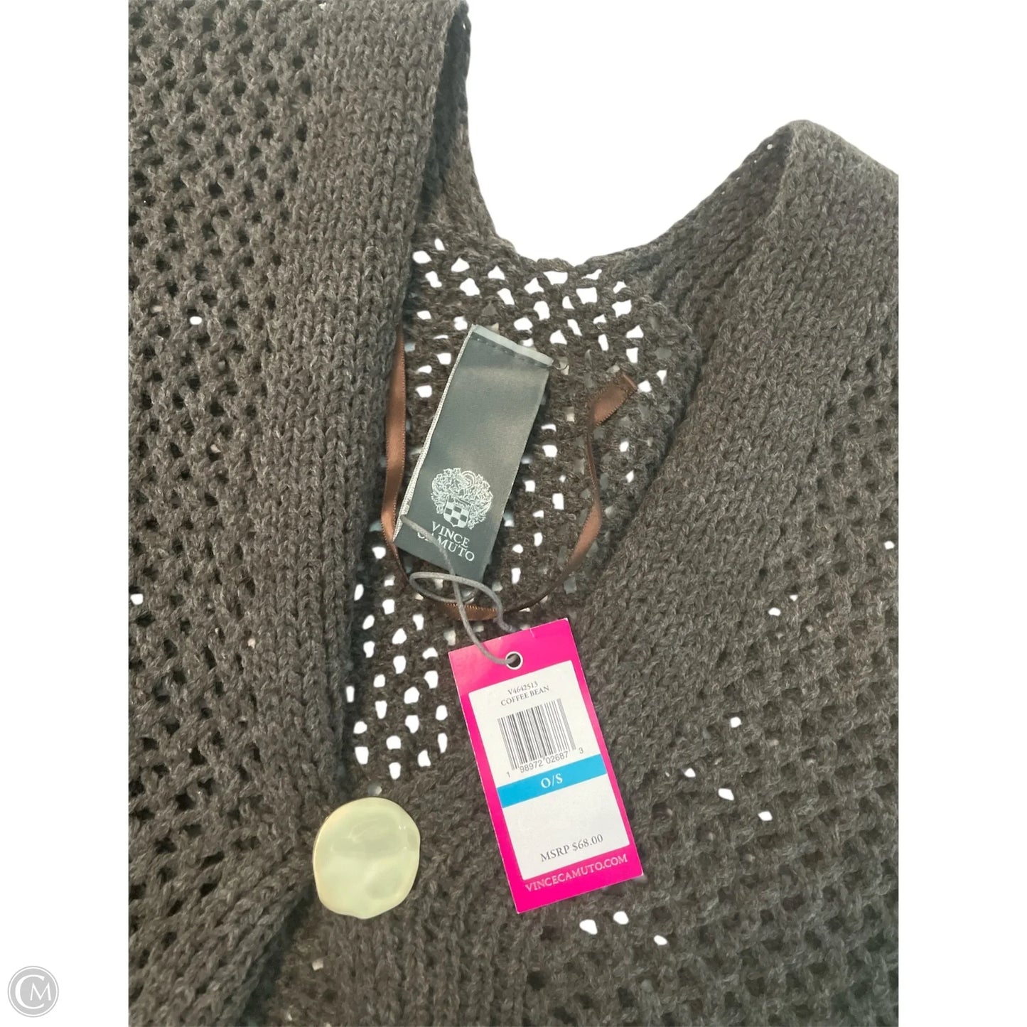 Sweater Cardigan By Vince Camuto In Taupe, Size: Osfm