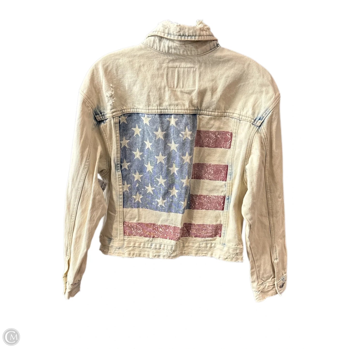 Jacket Denim By Blanknyc In Blue & Red & White, Size: Xs