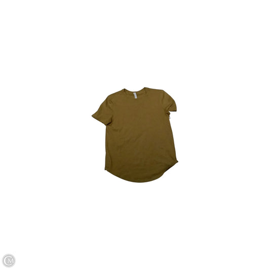 Athletic Top Short Sleeve By Lululemon In Gold, Size: 4