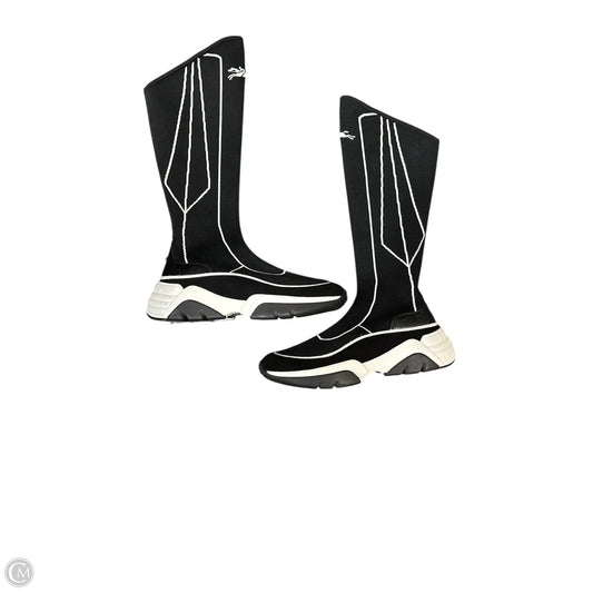 Shoes Designer By Longchamp In Black & White, Size: 6