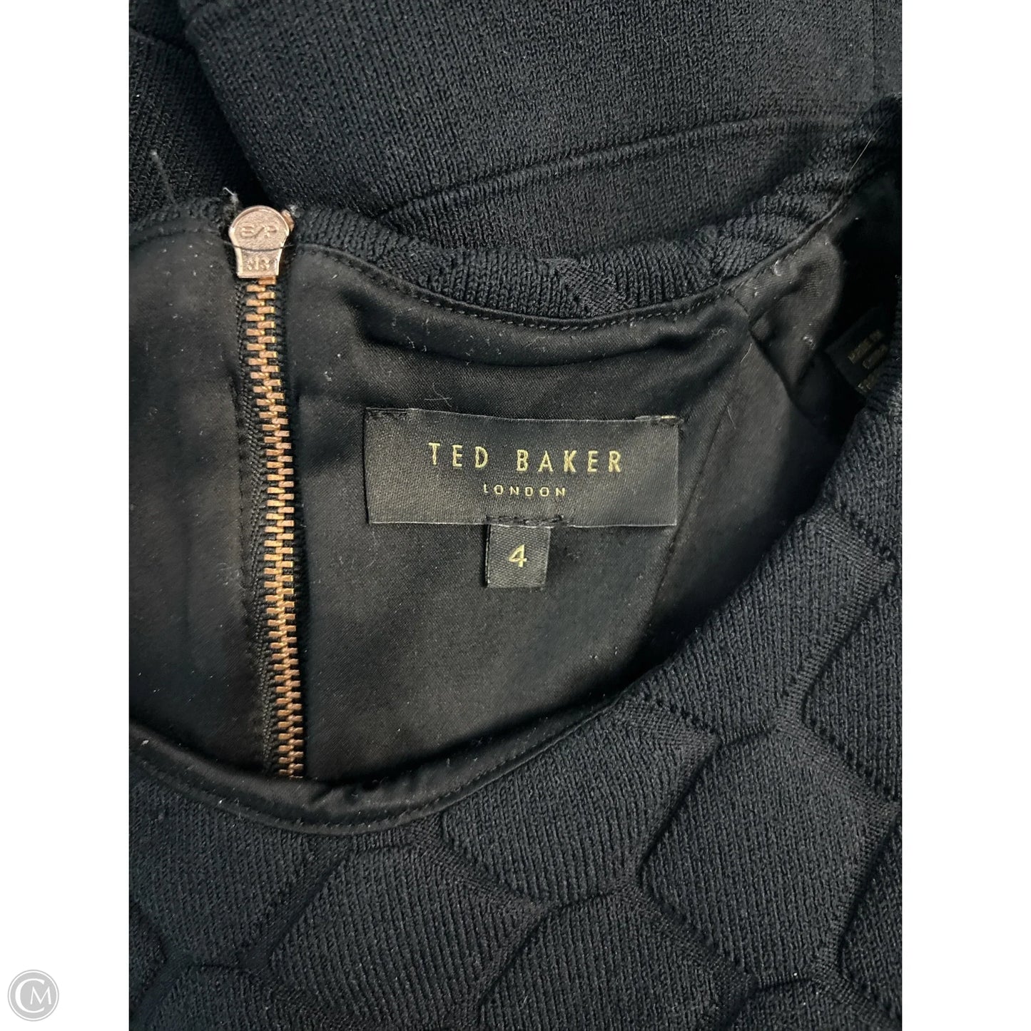 Dress Casual Midi By Ted Baker In Black, Size: 4