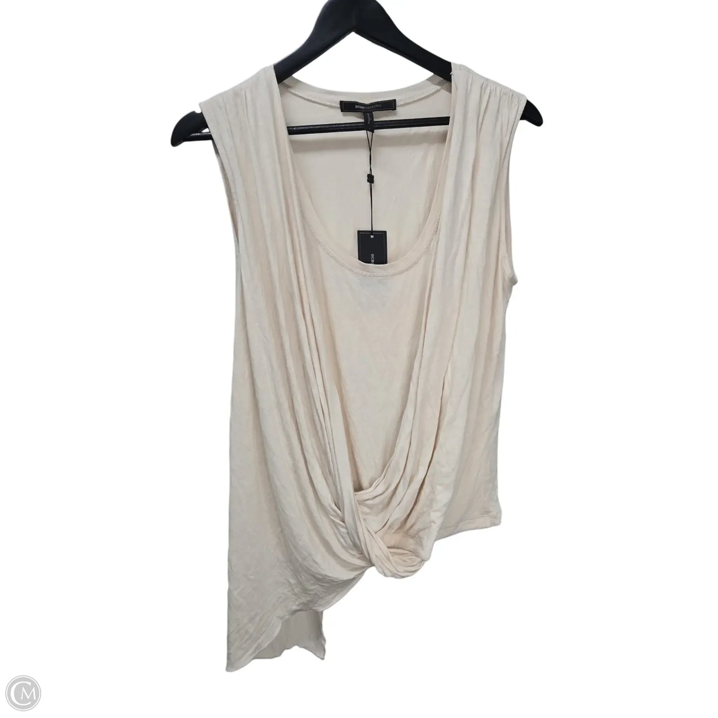 Top Sleeveless Basic By Bcbgmaxazria In Cream, Size: L