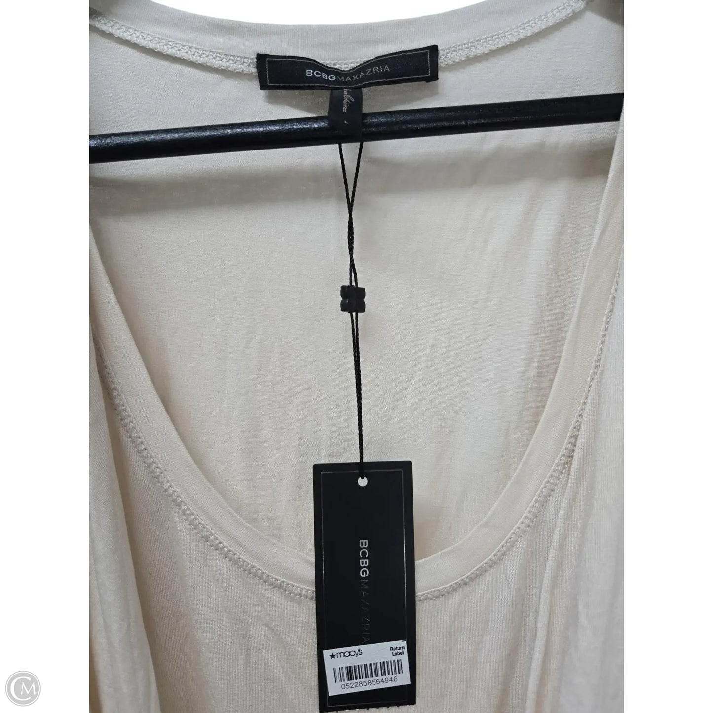 Top Sleeveless Basic By Bcbgmaxazria In Cream, Size: L