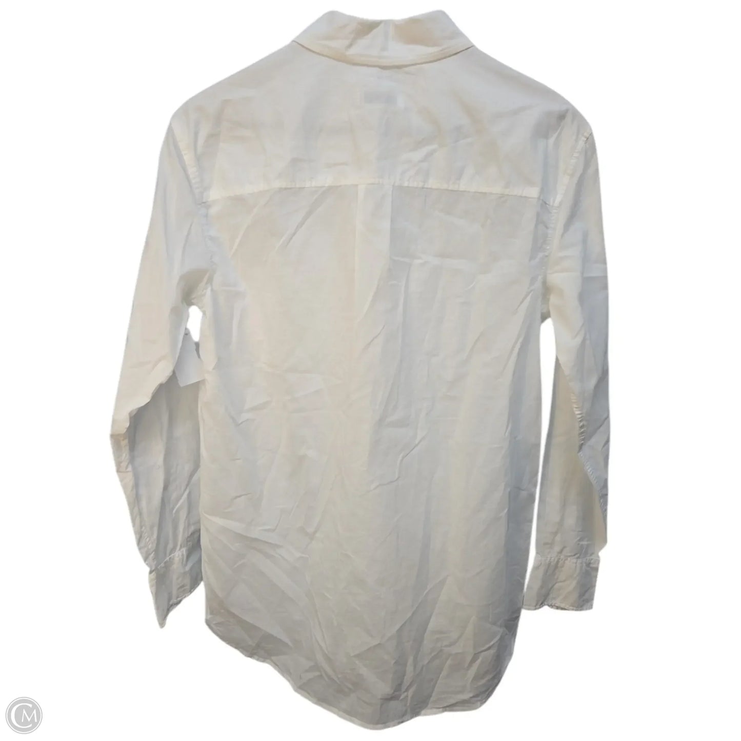 Top Long Sleeve By Equipment In White, Size: Xs
