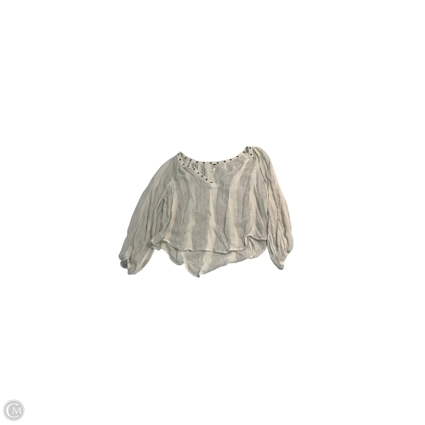 Top Long Sleeve By Free People In Striped Pattern, Size: S