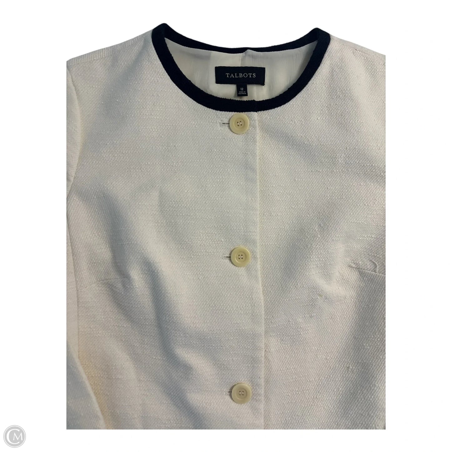 Blazer By Talbots In Cream, Size: 12