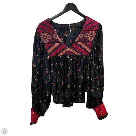 Top Long Sleeve By Free People In Multi-colored, Size: L