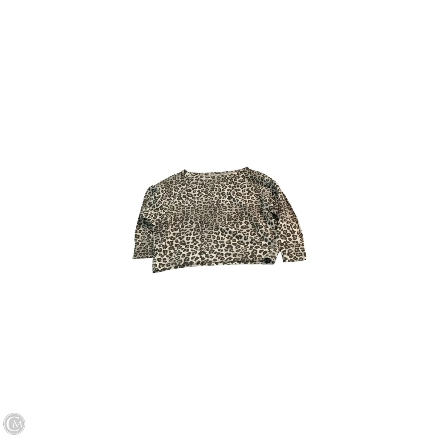 Top Long Sleeve Basic By Good American In Animal Print, Size: Xl