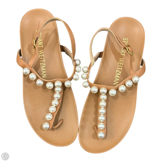 Sandals Designer By Stuart Weitzman In Tan, Size: 10